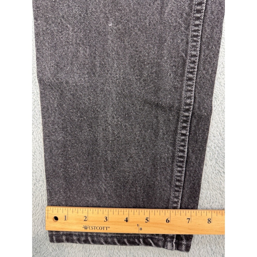 VTG Levis 550 Jeans Men 36x34 Fits 34x34 Black 93 Denim Grunge‎ Red Batwing USA - Picture 7 of 9